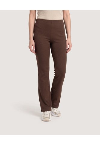 Leggins Flare Tiro Alto  Para Mujer Café Ostu Ostu