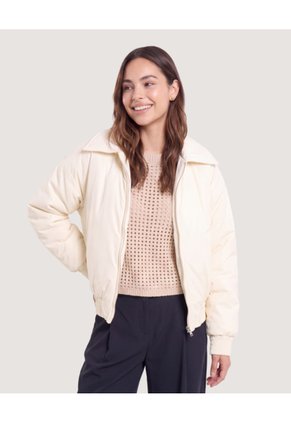 Chaqueta Acolchada  Para Mujer Crema Ostu