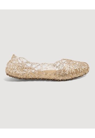 Baletas Transparentes Brillantes  Para Mujer Beige Ostu Ostu