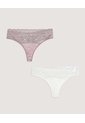Panty Brasilera Encaje Pack X2  Para Mujer Negro Ostu de Ostu