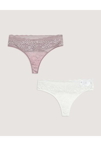 Panty Brasilera Encaje Pack X2  Para Mujer Negro Ostu Ostu