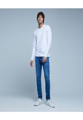 Jean Para Hombre Skinny Color Azul  Marca Ostu #60160305