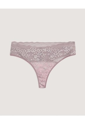 Panty Brasilera Encaje Pack X2  Para Mujer Negro Ostu
