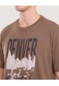 Camiseta Screen Regular  Para Hombre Café Ostu de Ostu