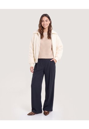Chaqueta Acolchada  Para Mujer Crema Ostu