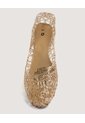 Baletas Transparentes Brillantes  Para Mujer Beige Ostu de Ostu