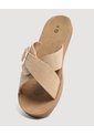 Sandalias Cruzadas Con Hebilla  Para Mujer Café Ostu de Ostu