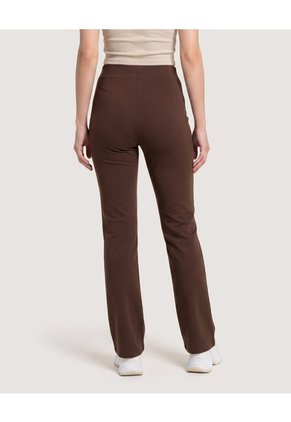 Leggins Flare Tiro Alto  Para Mujer Café Ostu
