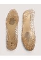 Baletas Transparentes Brillantes  Para Mujer Beige Ostu de Ostu