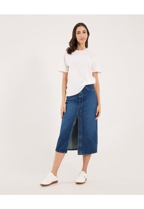 Camiseta Para Mujer Manga Corta Cuello Redondo Color Crema Marca Ostu #40092685