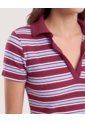 Polo Cropped  Para Mujer Vino Ostu de Ostu