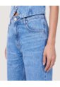 Jean Straight Brillos Denim  Para Mujer Azul Ostu de Ostu