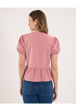 Blusa Para Mujer Manga Corta Color Rosado Marca Ostu #40121198