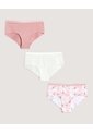 Panty Hipster Floral Pack X3  Para Mujer Negro Ostu de Ostu