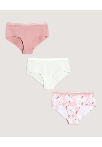 Panty Hipster Floral Pack X3  Para Mujer Negro Ostu Ostu