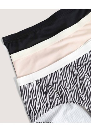 Panty Hipster Animal Print Pack X3  Para Mujer Negro Ostu
