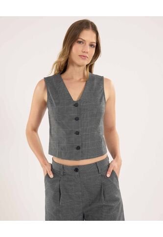 Chaleco Para Mujer Plano Color Negro Marca Ostu #40250024 Ostu