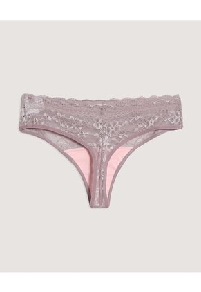 Panty Brasilera Encaje Pack X2  Para Mujer Negro Ostu