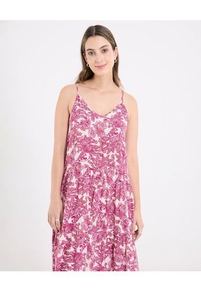 Vestido  Para Mujer M/Sisa Largo Color Rosado Marca Ostu #40170338