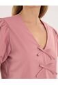 Blusa Para Mujer Manga Corta Color Rosado Marca Ostu #40121198 de Ostu
