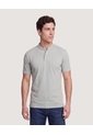 Polo Cuello Mao Regular  Para Hombre Gris Ostu de Ostu