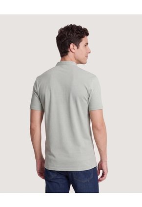 Polo Cuello Mao Regular Para Hombre Gris Ostu
