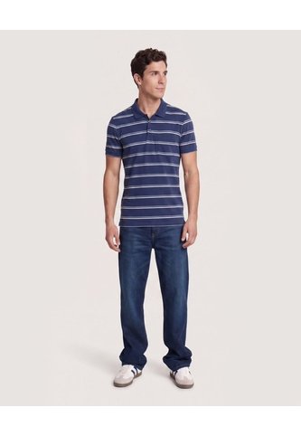 Polo Tejida A Rayas  Para Hombre Azul Ostu Ostu