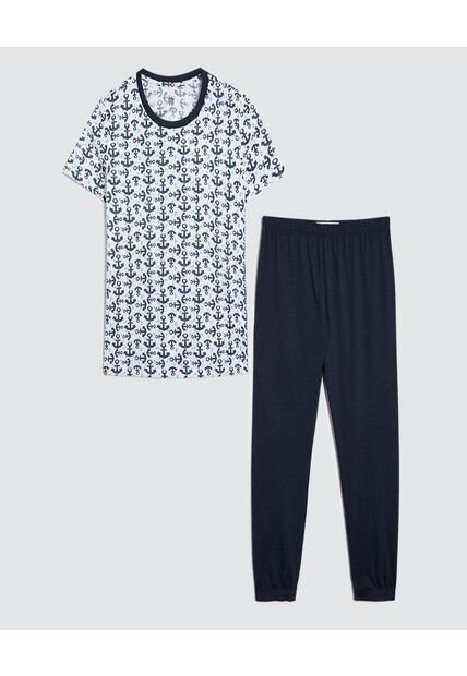 Pijama Para Niño M/C P/L Color Blanco Marca Ostu #80040091