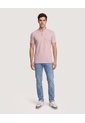 Polo Cuello Mao Regular  Para Hombre Rosa Ostu de Ostu