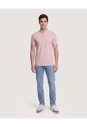 Polo Cuello Mao Regular  Para Hombre Rosa Ostu Ostu