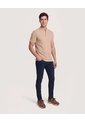 Polo Cuello Mao Regular  Para Hombre Café Ostu de Ostu
