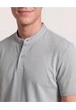 Polo Cuello Mao Regular  Para Hombre Gris Ostu de Ostu