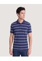 Polo Tejida A Rayas  Para Hombre Azul Ostu de Ostu