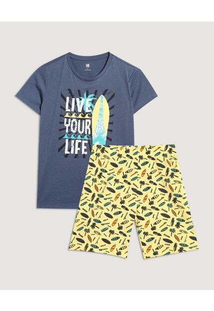 Pijama Para Niño M/C P/C Color Azul  Marca Ostu #80040089