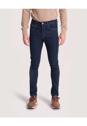 Jean Skinny Dirty Denim Para Hombre Azul Ostu