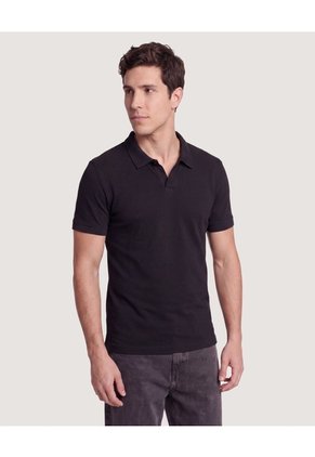 Polo Essential Regular  Para Hombre Negro Ostu