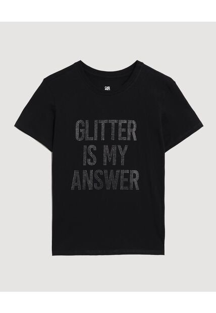 Camiseta  Para Mujer Manga Corta Cuello Redondo Color Negro Marca Ostu #40092846