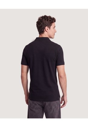 Polo Essential Regular  Para Hombre Negro Ostu