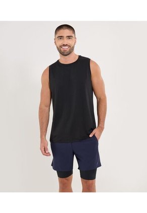 Camiseta Para Hombre Manga Sisa Cuello Redondo Color Negro Marca Ostu #60091849