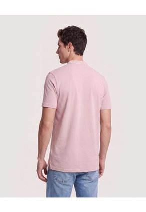 Polo Cuello Mao Regular  Para Hombre Rosa Ostu