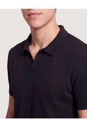 Polo Essential Regular  Para Hombre Negro Ostu