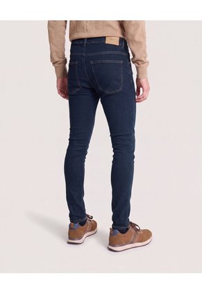 Jean Skinny Dirty Denim Para Hombre Azul Ostu