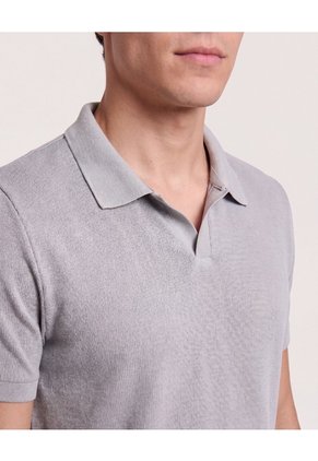 Polo Essential Regular  Para Hombre Gris Ostu