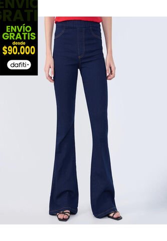 Jean Para Mujer Jeggings Flare Color Azul Marca Ostu #40160529 Ostu