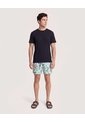 Pantaloneta De Baño Estampada  Para Hombre Verde Ostu de Ostu