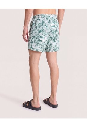 Pantaloneta De Baño Estampada Para Hombre Verde Ostu