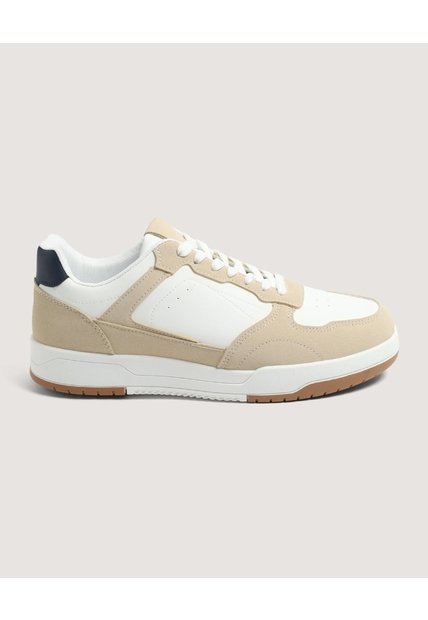 Tenis Urbanos Contrast  Para Hombre Beige Ostu