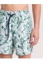 Pantaloneta De Baño Estampada  Para Hombre Verde Ostu de Ostu