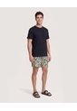 Pantaloneta De Baño Estampada  Para Hombre Crema Ostu de Ostu