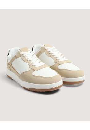 Tenis Urbanos Contrast  Para Hombre Beige Ostu